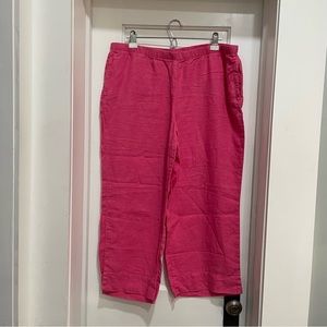 JJill Linen crop full leg pants